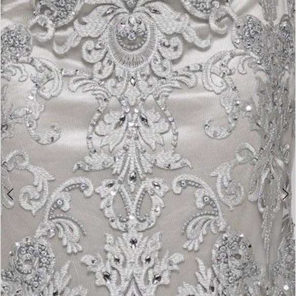 Rina diMontella lace strapless gown, size 8 - Picture 3 of 11